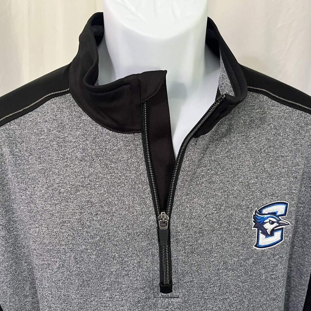 Cutter & Buck Men's gray and black Creighton Bluejays 1/2 zip jacket Medium M